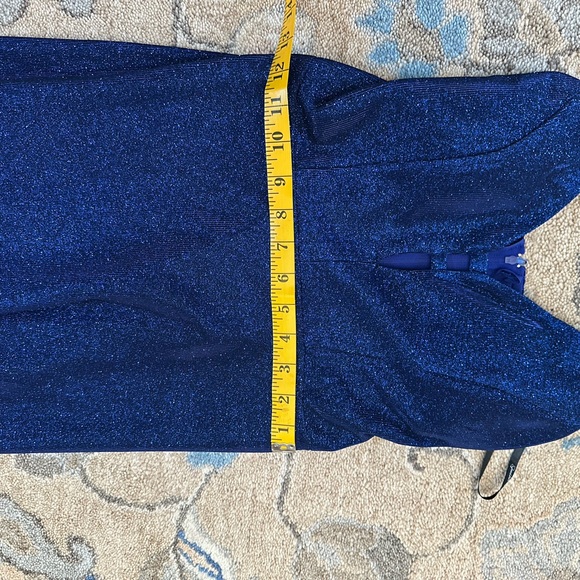 New With tag  long dress. Midnight Blue Glitter Dress - Picture 6 of 8